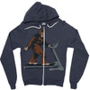 bigfoot treadmill Zipper Hoodie