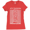 joy division unknown pleasures rock band Ladies Fitted T-Shirt