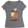 french toast kiss Women's Triblend Scoop T-shirt