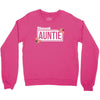 blessed aunitie with flower white color Crewneck Sweatshirt