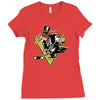 go! penguin go! Ladies Fitted T-Shirt