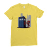defacing the phonebox hoody Ladies Fitted T-Shirt