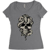 skull snake Women's Triblend Scoop T-shirt