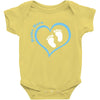 Baby Boy with Heart Any Name Customized Baby Bodysuit