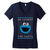 no cookies for santa Women's V-Neck T-Shirt