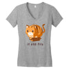 if it fits i sits Women's V-Neck T-Shirt
