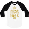 kings are born in 1966 3/4 Sleeve Shirt
