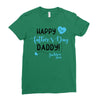 Happy First Father's Day Daddy Ladies Fitted T-Shirt