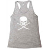biker pirate skull bones swords Racerback Tank