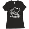 girls fish too only prettier Ladies Fitted T-Shirt