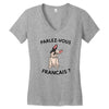 high end french bulldog Women's V-Neck T-Shirt