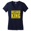melanin king Women's V-Neck T-Shirt