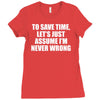 lets save time x Ladies Fitted T-Shirt