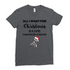 all i want for christmas is a cure carcinoid cancer Ladies Fitted T-Shirt