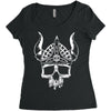 viking skull Women's Triblend Scoop T-shirt