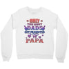 only the best dads get promoted to papa Crewneck Sweatshirt