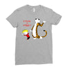 calvin hobbes Ladies Fitted T-Shirt