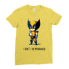 i don't do mornings Ladies Fitted T-Shirt