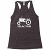 tractor driver for farmer and construction worker Racerback Tank