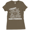 i accept high fives from strangers Ladies Fitted T-Shirt