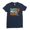 happy hallowine Ladies Fitted T-Shirt