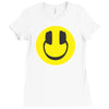 happy headphones Ladies Fitted T-Shirt