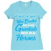 Pop-pop Was Created because Grankids Need Real Heroes Ladies Fitted T-Shirt