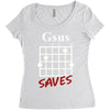 gsus saves chord Women's Triblend Scoop T-shirt