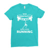 who loves running Ladies Fitted T-Shirt