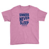 official t shirt mens you me at six sinners never sleep big all sizes Youth Tee
