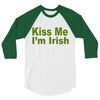 kiss me i'm irish 3/4 Sleeve Shirt
