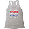 this was a trump shirt but hillary deleted it Racerback Tank
