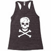 skull and crossbones pirate neon Racerback Tank