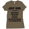 Super July Girl Ladies Fitted T-Shirt