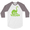 vegan dinosaur best trending 3/4 Sleeve Shirt