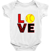 love softball Baby Onesie