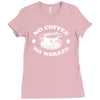 no coffee no workee Ladies Fitted T-Shirt