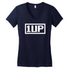1 up funny video game Women's V-Neck T-Shirt