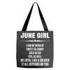 Super June Girl Tote Bags