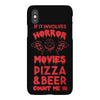 horror movies, pizza and beer iPhoneX Case