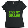kiss my grass Women's Triblend Scoop T-shirt