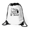 can't fly with the big girls Drawstring Bags