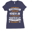 Super Cool Mother In Law Of A Freaking Awesome Daughter Ladies Fitted T-Shirt