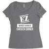ez meme pubg winner winner chicken dinner Women's Triblend Scoop T-shirt