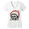 skull biker Women's V-Neck T-Shirt