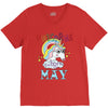 unicorns are born in may cute unicorn V-Neck Tee