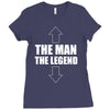 the man the legend funny Ladies Fitted T-Shirt