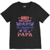only the best dads get promoted to papa V-Neck Tee