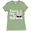 too hip to hop   bunny easter Ladies Fitted T-Shirt