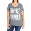 beer drinker with a running problem Ladies Curvy T-Shirt